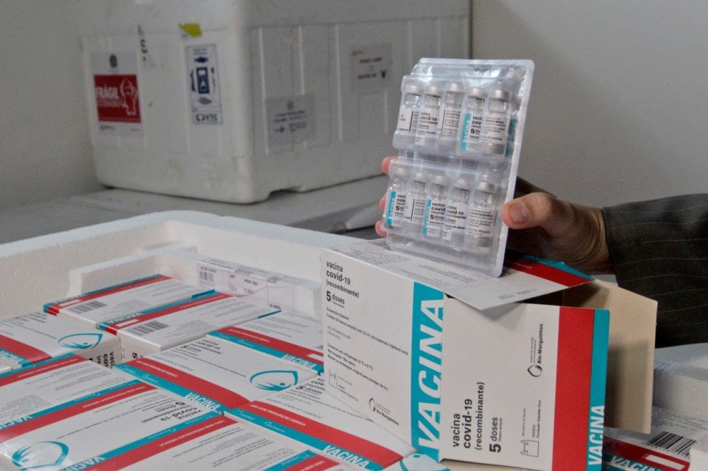 Bahia recebe mais 396 mil doses de vacinas, entre CoronaVac e Oxford/Astrazeneca