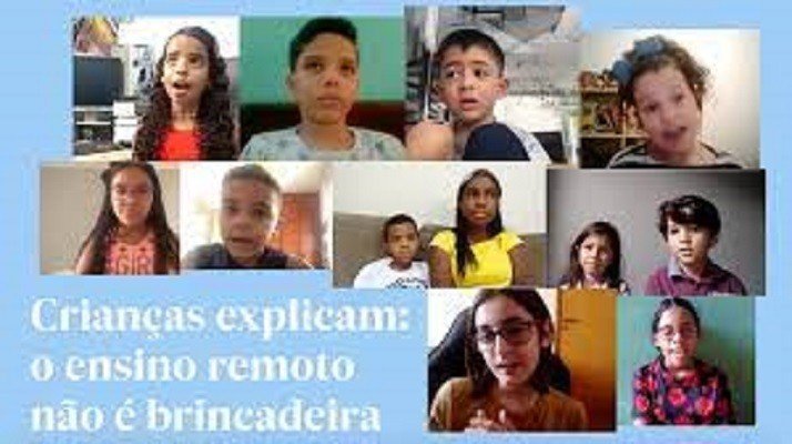 Crianças explicam: o ensino remoto não é brincadeira