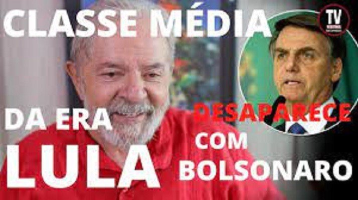 Classe média do governo Lula desaparece com Bolsonaro e volta para a pobreza e na miséria