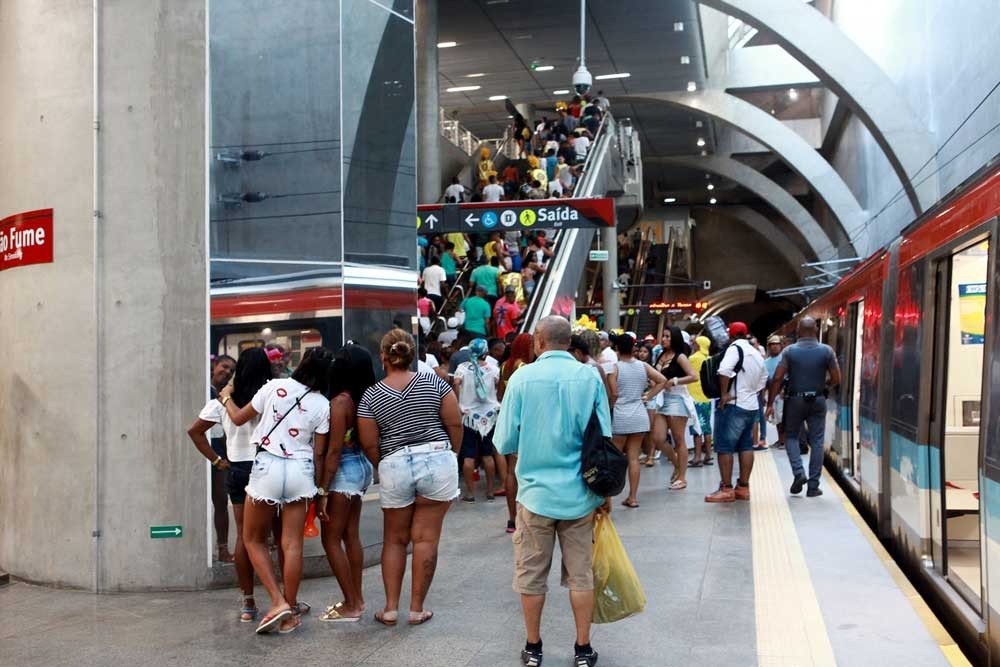 Metrô de Salvador ultrapassa a marca de 315 mil passageiros no Carnaval