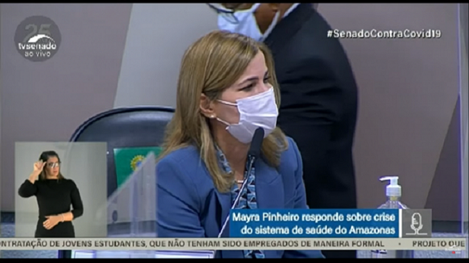 CPI da Covid - Mayra Pinheiro, a Capitã Cloroquina, desmente Pazuello