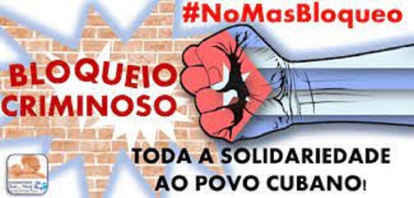 Solidariedade a Cuba na luta contra Covid-19 e pelo bloqueio imposto pelos EUA