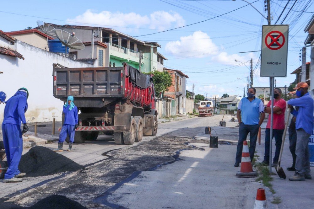 Avançar Cidades: SAAE realiza recomposição asfáltica na 1ª Travessa Severino Vieira