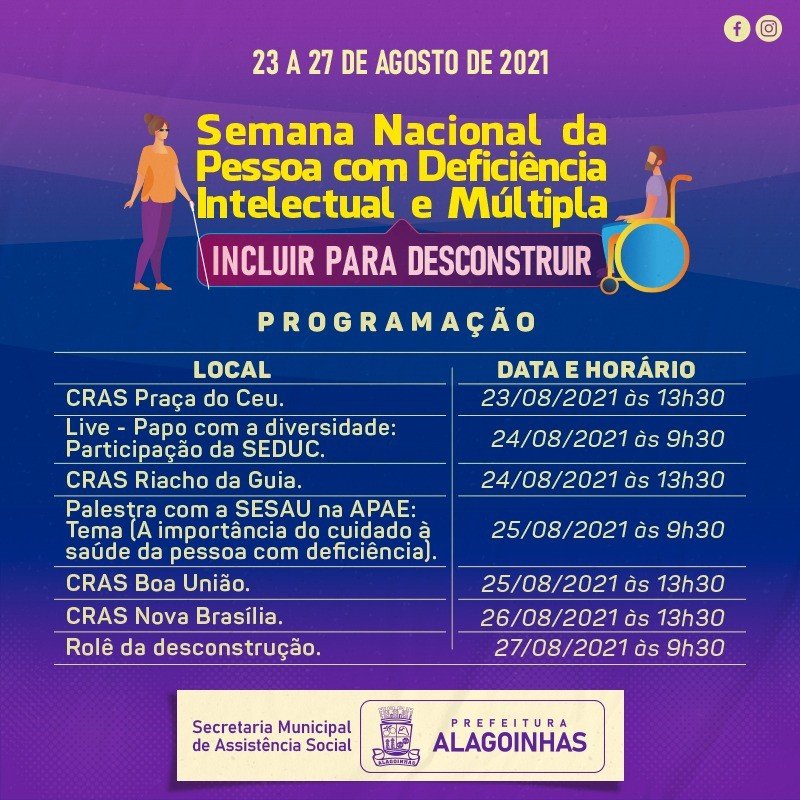 Semana Nacional da Pessoa com Deficiência Intelectual e Múltipla debate diversidade e a desconstrução de preconceitos