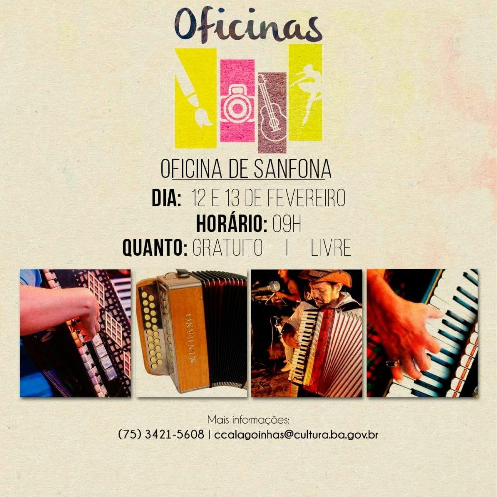 Oficina de Sanfona - Gratuita