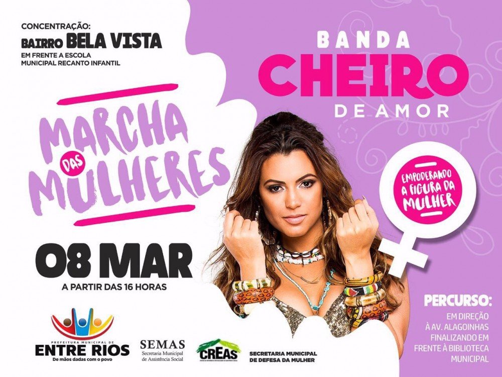 Banda Cheiro de Amor puxa a Marchas das Mulheres no dia 08
