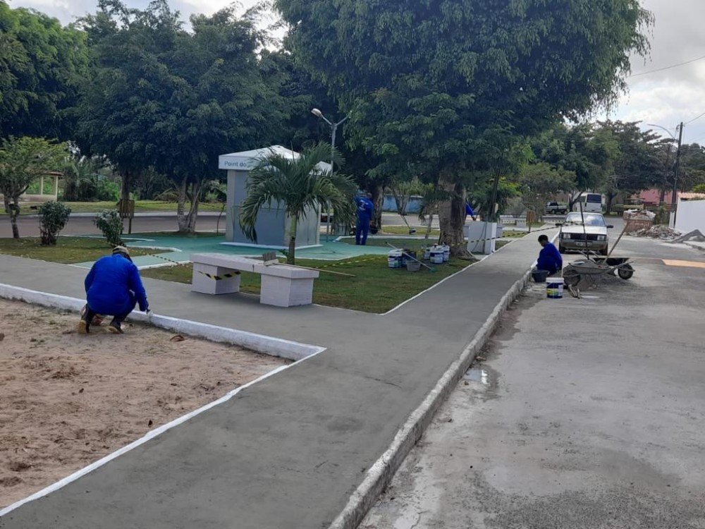 Totalmente revitalizada, a praça de Estevão será entregue à comunidade no próximo domingo (19)