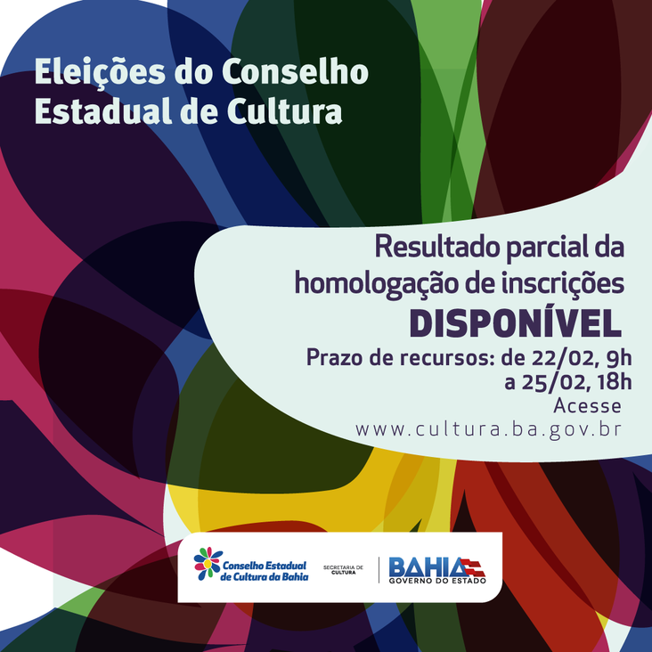 Divulgada relação parcial de inscrições homologadas em eleições do Conselho Estadual de Cultura