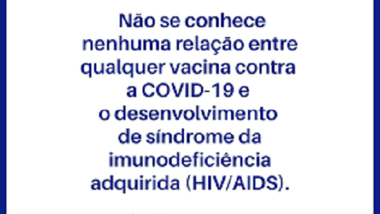 Entidades médicas contestam opinião de Bolsonaro sobre relação entre vacina contra Covid e Aids