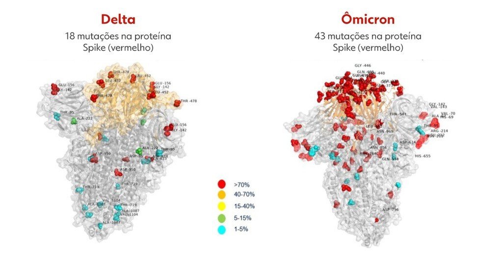 Coronavírus: 1ª imagem da ômicron revela mais que o dobro de mutações da delta
