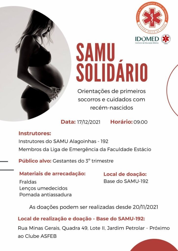 Projeto “SAMU Solidário” promove orientação e doação para gestantes