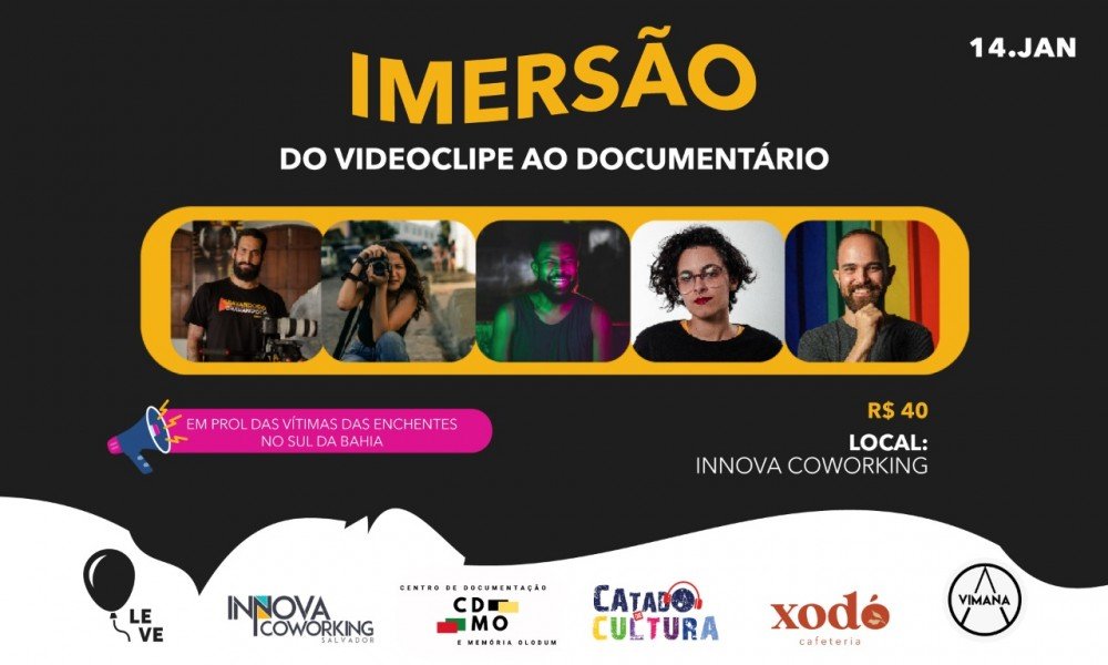 Evento audiovisual destina bilheteria às vítimas da chuva na Bahia; Saiba como participar