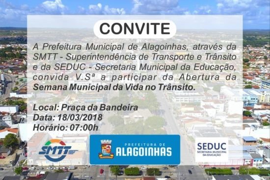 Começa neste domingo (18) a Semana Municipal da Vida no Trânsito