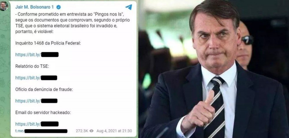 Telegram cumpre ordem de Moraes e apaga link em canal de Bolsonaro