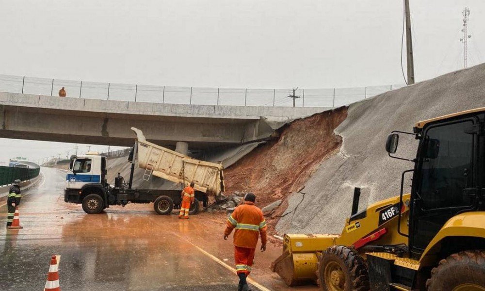 Trecho de obra inaugurada há 20 dias por Bolsonaro desmorona no Rio Grande do Sul