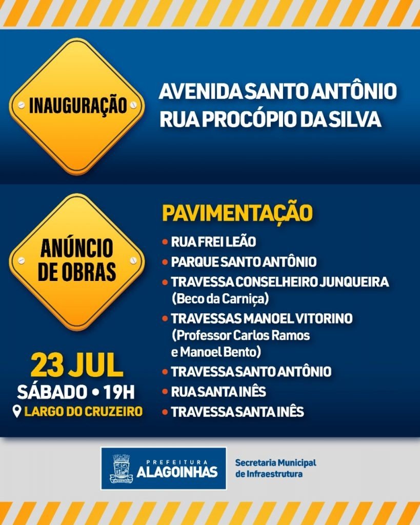 Prefeitura vai entregar algumas pavimentações e anunciar novas