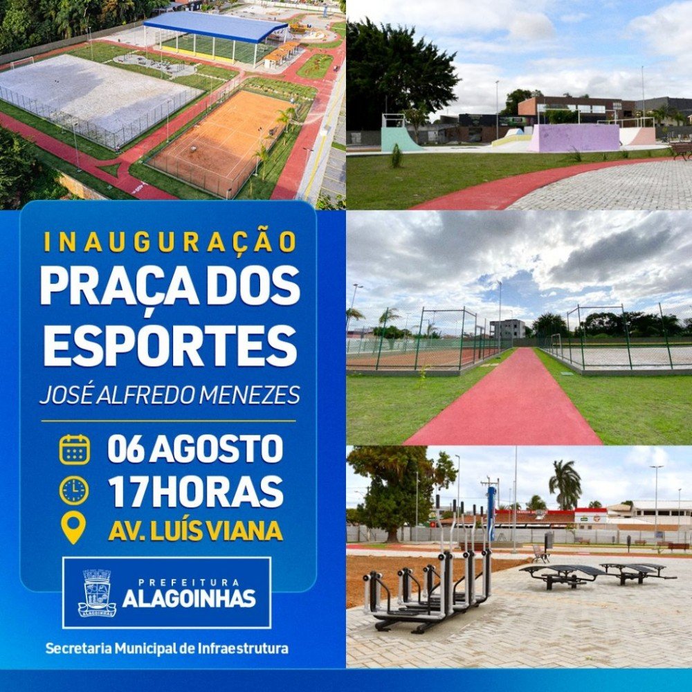 Praça dos Esportes será entregue à população neste sábado (06)