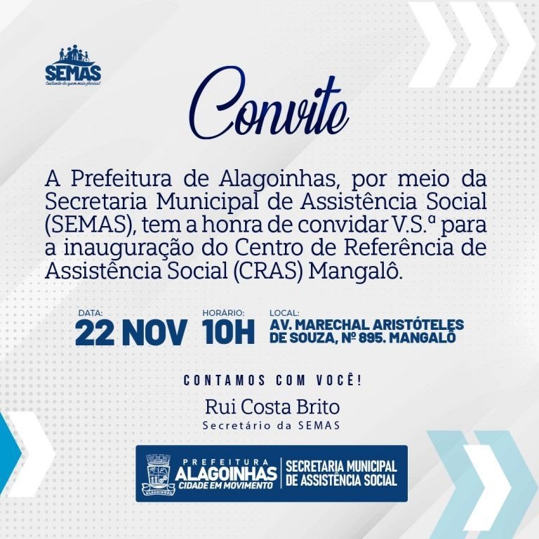 Bairro Mangalô ganhará uma unidade do CRAS; inauguração acontece na terça-feira (22)