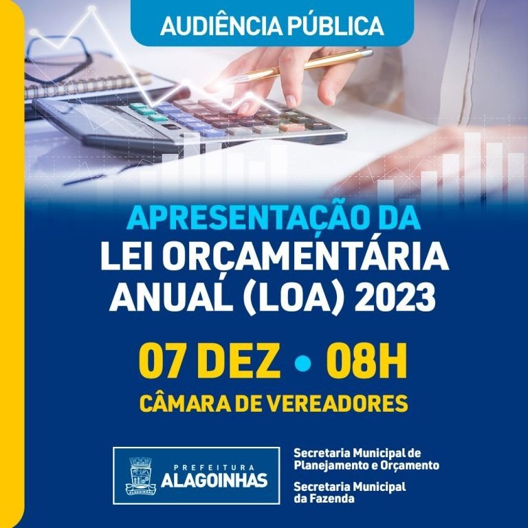 Apresentação do Projeto de Lei Orçamentária para 2023 será na quarta-feira (07)