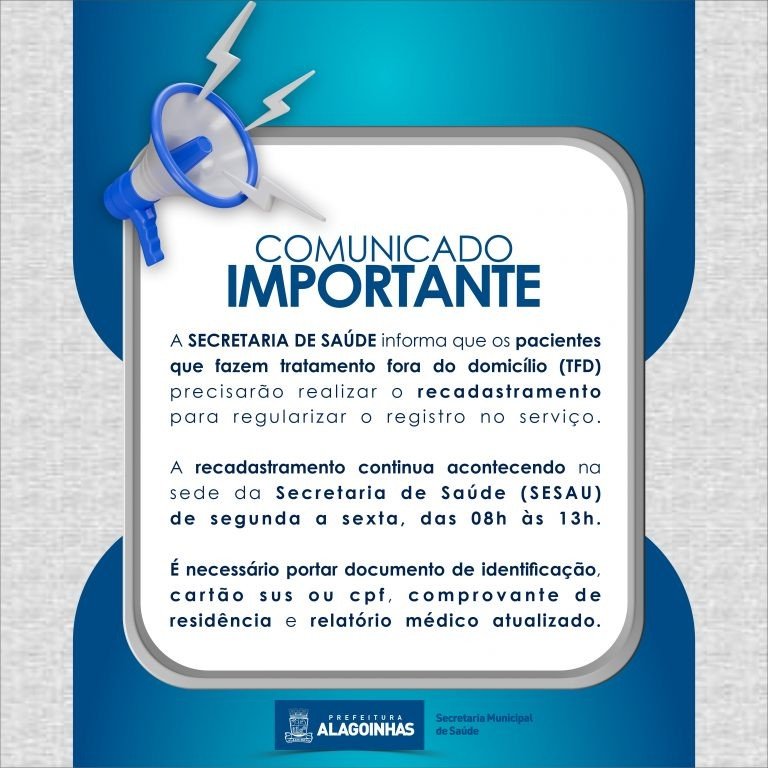 Recadastro para tratamento fora do domicílio pode ser realizado na sede da SESAU