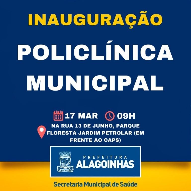 Na próxima sexta-feira, dia 17, a Prefeitura inaugurará a Policlínica Municipal