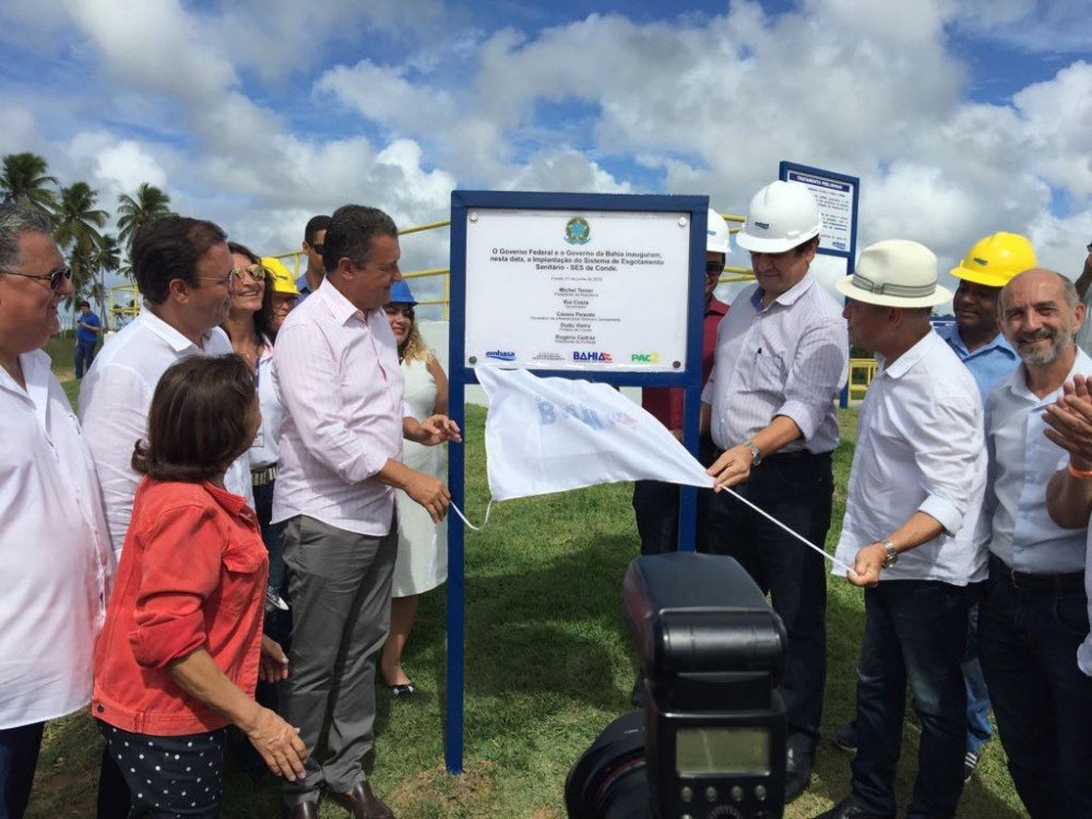 Conde: Rui inaugura esgotamento sanitário, abastecimento de água e entrega Raio-X com emendas de Joseildo