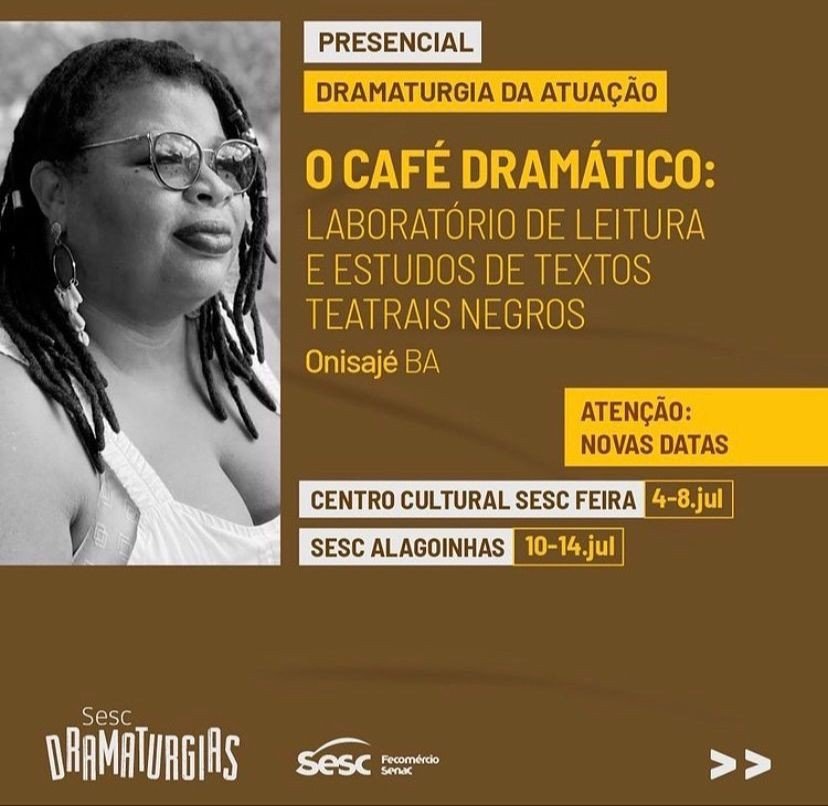 Sesc Dramaturgias abre inscrições para a OFICINA PRESENCIAL: 