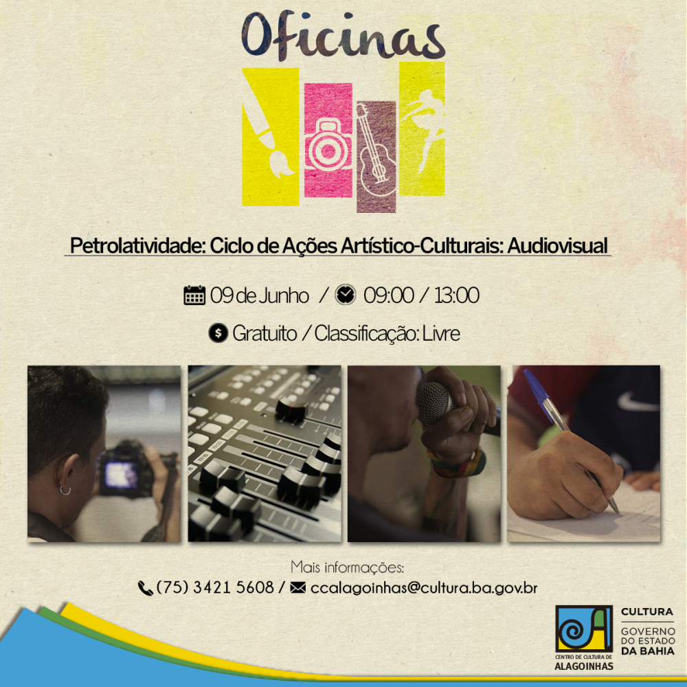 Projeto Petrolatividade promove oficina de audiovisual no Centro de Cultura de Alagoinhas