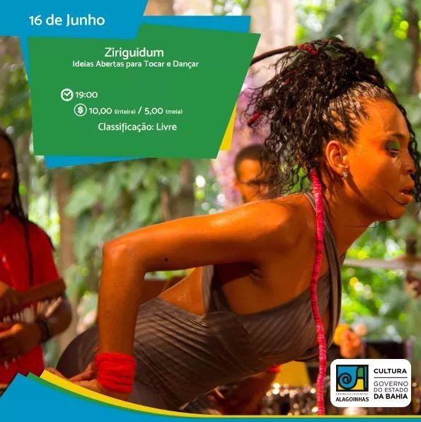 Espetáculo “Ziriguidum – Ideias Abertas para Tocar e Dançar” chega ao Centro de Cultura de Alagoinhas