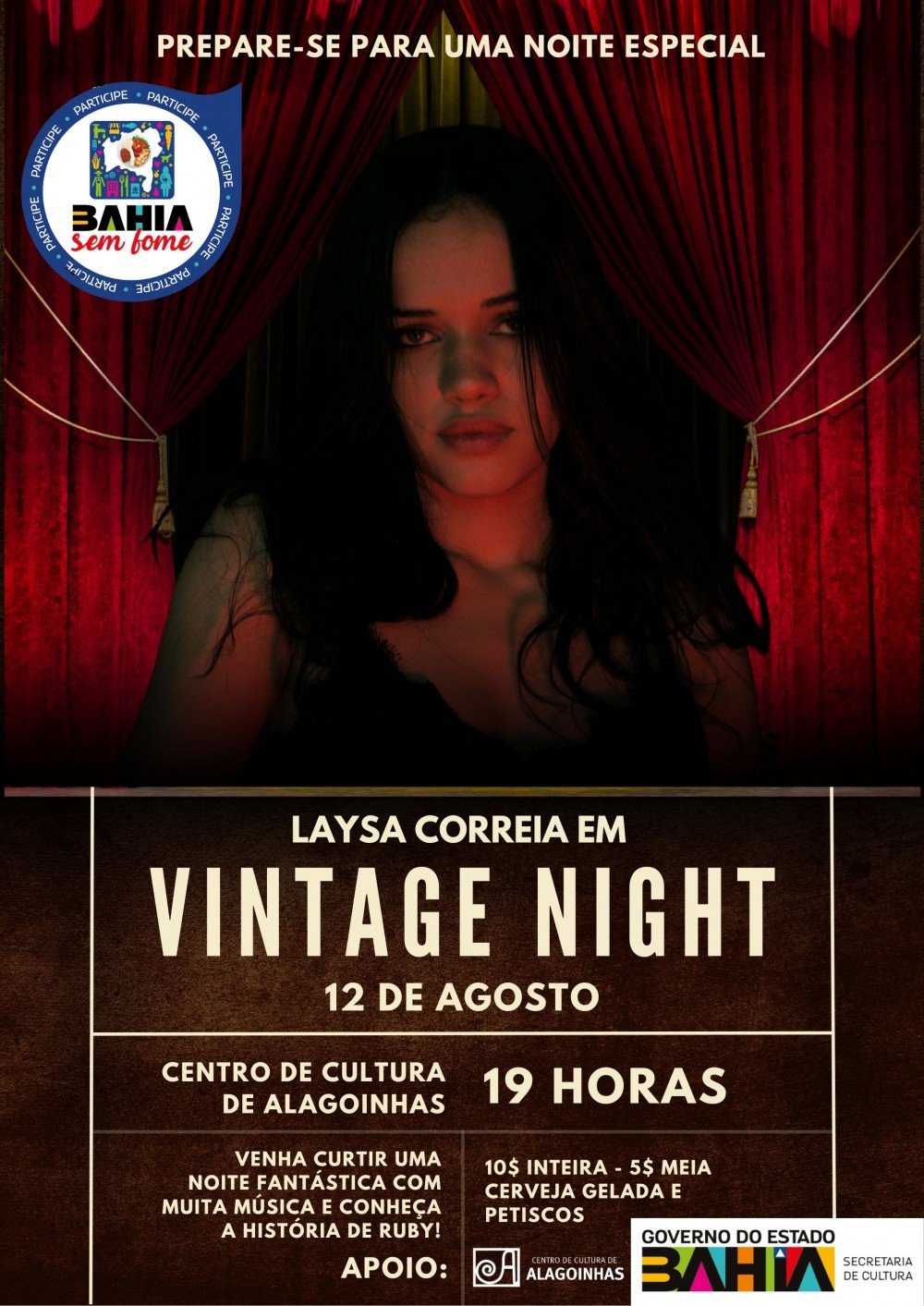 Vintage Night - Laysa Correia apresenta um show onde narrativa e música se misturam