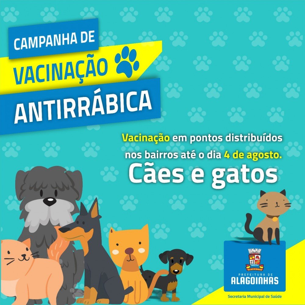 Campanha de Vacinação Antirrábica segue em Alagoinhas
