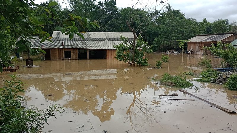 Segundo lideranças, mais de um terço do território esta inundando - Reprodução