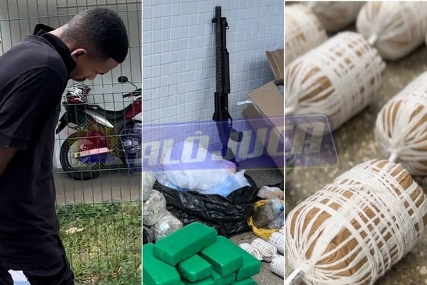 Gerente do tráfico do BDM é preso com mais de 400kg de drogas e uma escopeta em Lauro de Freitas