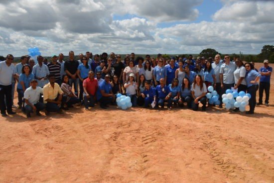 Funcionários comemoram 53 anos do SAAE na obra da ETE