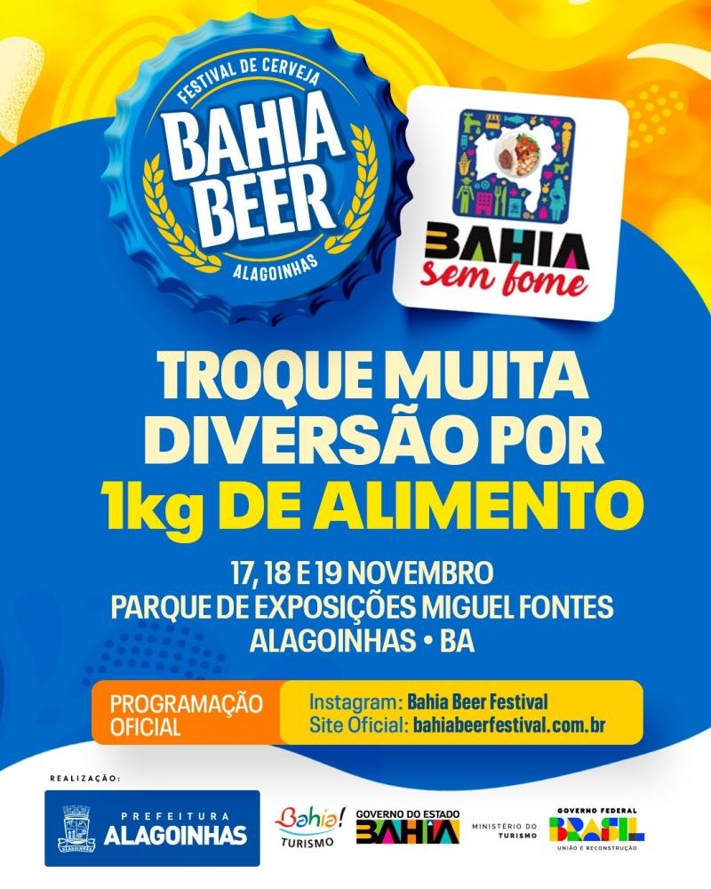 Alagoinhas: Alimentos não perecíveis valem ingresso para o Bahia Beer
