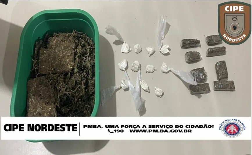 Homem é preso e drogas são apreendidas no interior da Bahia