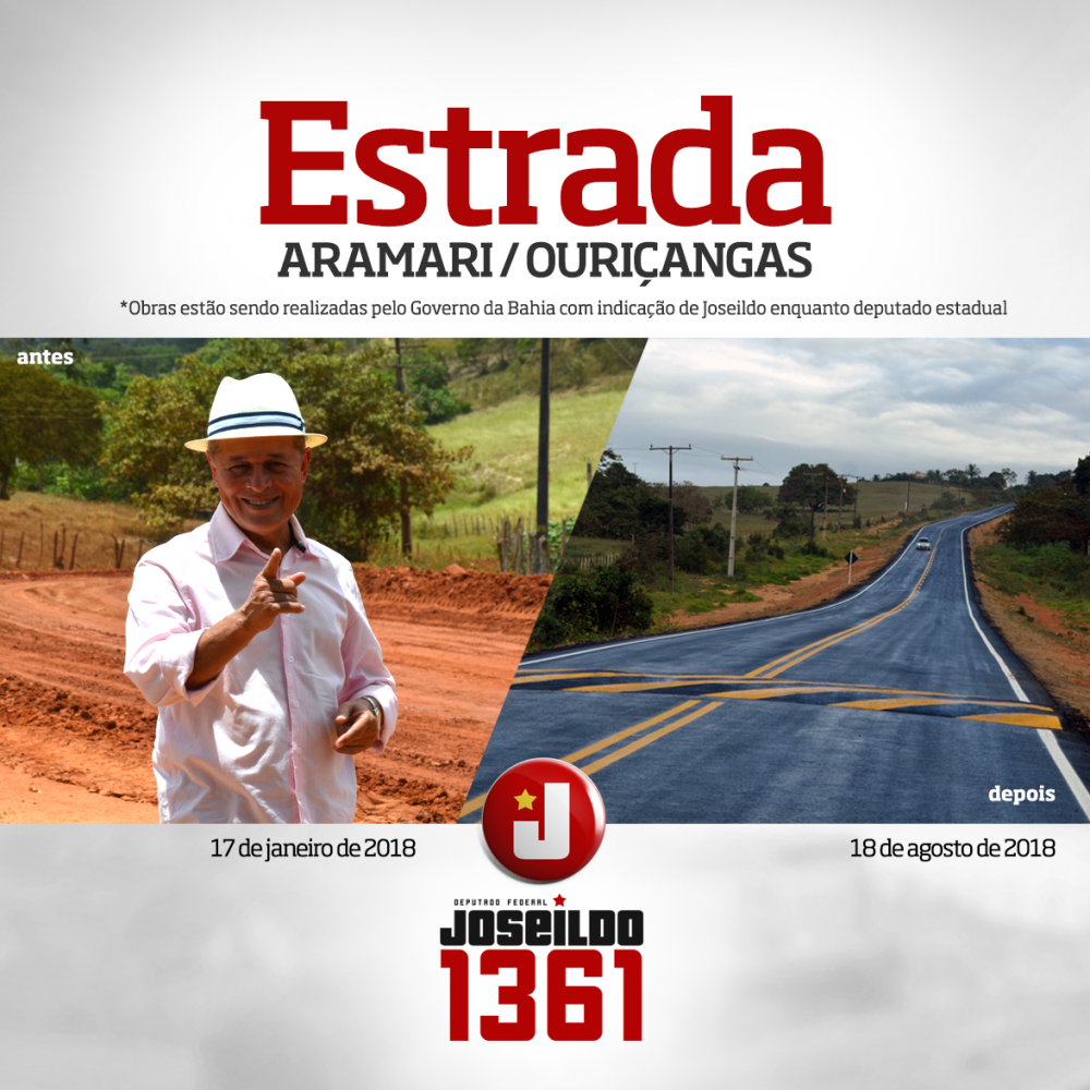 Obras da estrada entre Aramari e Ouriçangas já estão em fase de conclusão