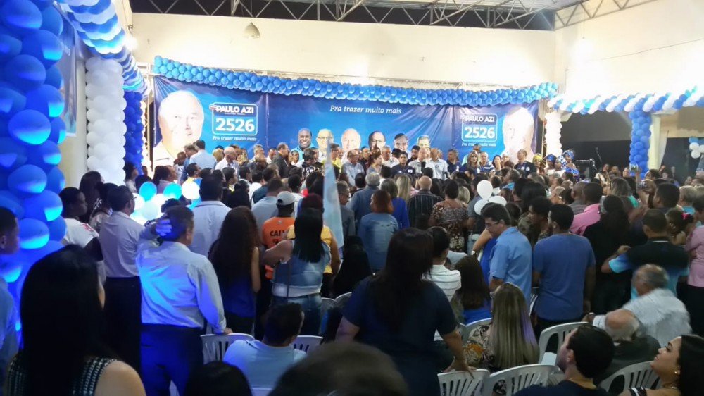 Paulo Azi lança campanha com a presença da chapa completa do DEM