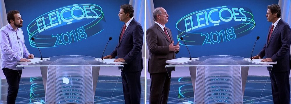 No debate da Globo foi selada aliança entre Haddad, Ciro e Boulos