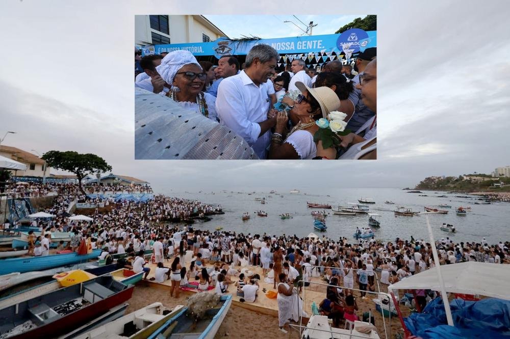 Jerônimo foi à Casa de Iemanjá para pedir paz e deixar presente para a Rainha do Mar
