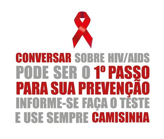 Ação na Policlínica pela Campanha Mundial de Luta Contra a AIDS