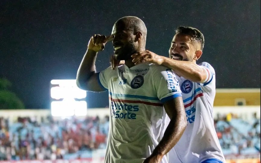Óscar Estupiñan, autor do primeiro gol do Bahia na partida. - Foto: Letícia Martins / Esporte Clube Bahia