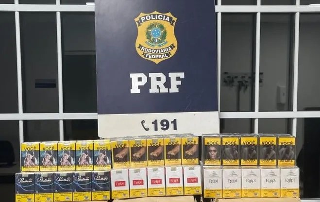 Na Bahia, PRF apreende mais de 2 mil maços de cigarros transportados ilegalmente