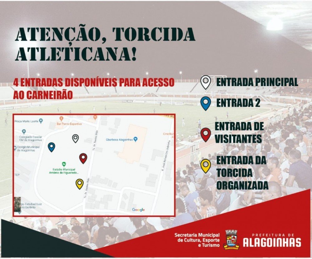 Baianão 2019: No jogo deste domingo (17), Carneirão terá opções de acesso com 4 portões disponíveis para a entrada de torcedores