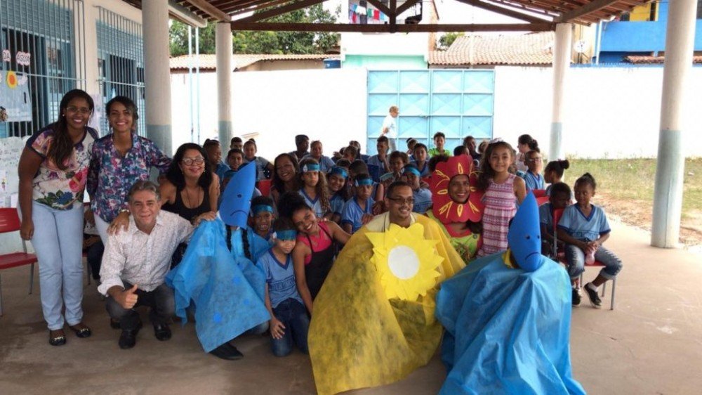 Ação educativa nas escolas sobre consumo de água
