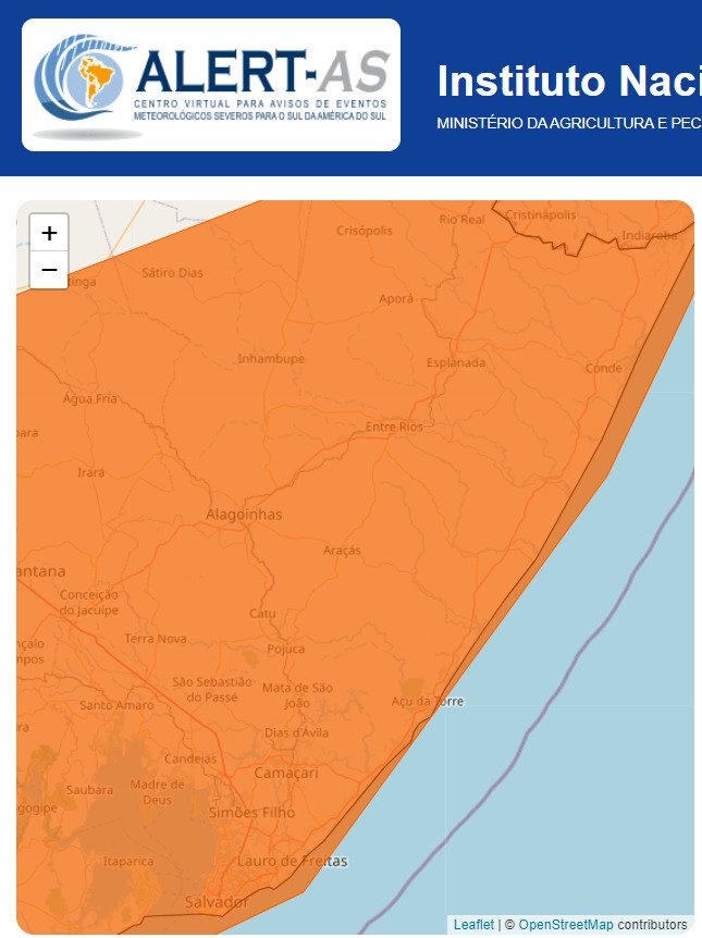 Alagoinhas e região: moradores do Litoral Norte e Agreste Baiano devem se prevenir contra chuvas intensas