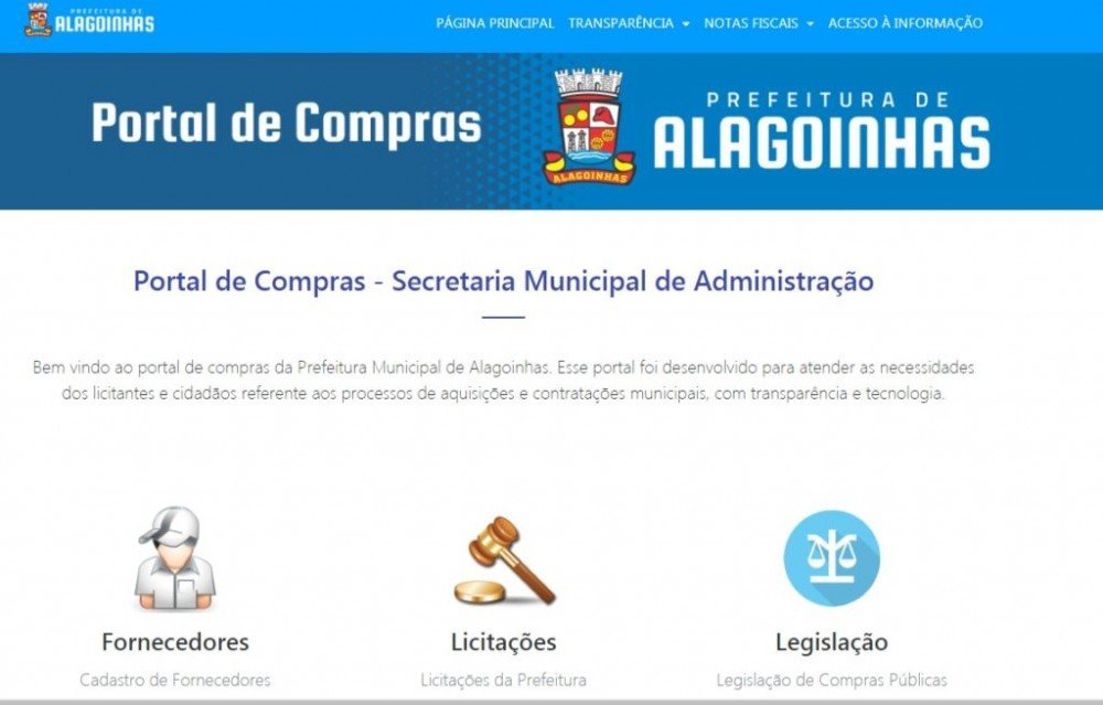 Portal de Compras da Prefeitura