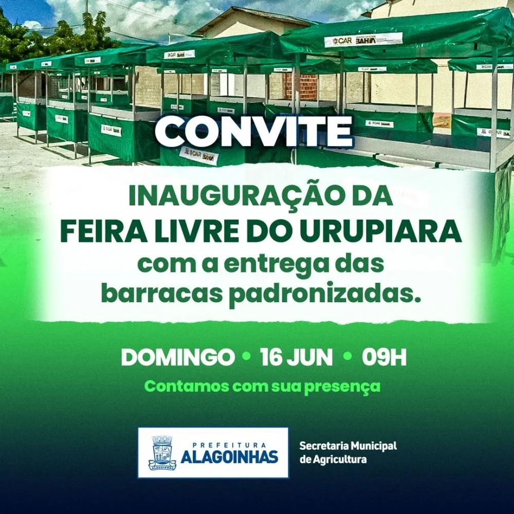 Feira Livre do Urupiara, com barracas padronizadas, será entregue neste domingo (16)