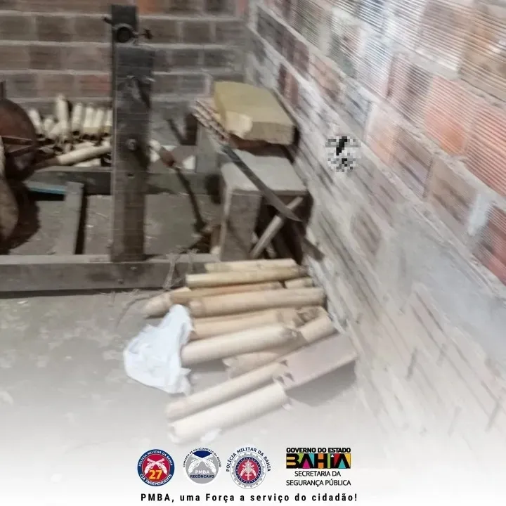 Homem é preso em flagrante em Muritiba por fabricação de espadas de fogo no São José do Itaporã