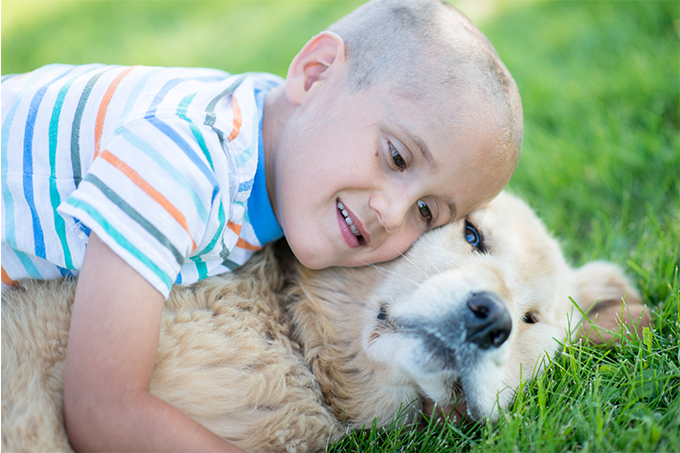 Ong une crianças e cachorros com o mesmo tipo de câncer
